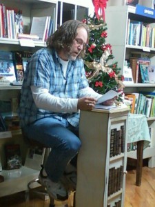 Steven Hammond reads from Rise of the Penguins. Photo by Christopher Wood